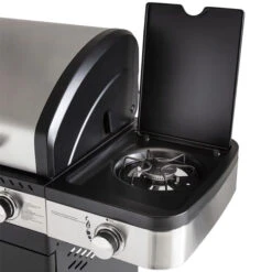 Pack Cuisine Extérieure FIDGI 4 Avec Barbecue Gaz + Desserte + Evier -Le Monde du Barbecue Soldes Boutique barbecue gaz cook in garden fidgi 4 rechaud min 1