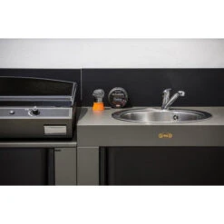Cuisine D'extérieur ENO Modulo Acier Pour Plancha - 3 Modules -Le Monde du Barbecue Soldes Boutique cuisine exterieur modulo eno 3 acier 3 min