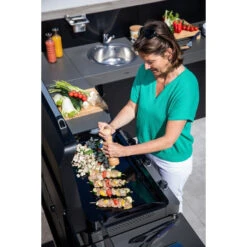 Cuisine D'extérieur ENO Modulo Acier Pour Plancha - 5 Modules Avec Cuisinière -Le Monde du Barbecue Soldes Boutique cuisine modulo 5 cuisiniere 10