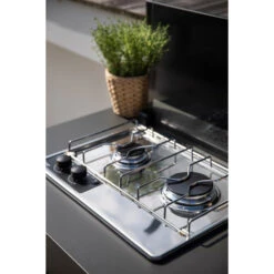 Cuisine D'extérieur ENO Modulo Acier Pour Plancha - 5 Modules Avec Cuisinière -Le Monde du Barbecue Soldes Boutique cuisine modulo 5 cuisiniere 11