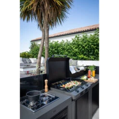 Cuisine D'extérieur ENO Modulo Acier Pour Plancha - 5 Modules Avec Cuisinière -Le Monde du Barbecue Soldes Boutique cuisine modulo 5 cuisiniere 12