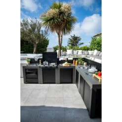 Cuisine D'extérieur ENO Modulo Acier Pour Plancha - 5 Modules Avec Cuisinière -Le Monde du Barbecue Soldes Boutique cuisine modulo 5 cuisiniere 5