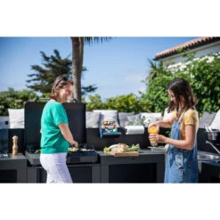 Cuisine D'extérieur ENO Modulo Acier Pour Plancha - 5 Modules Avec Cuisinière -Le Monde du Barbecue Soldes Boutique cuisine modulo 5 cuisiniere 6