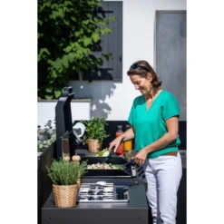 Cuisine D'extérieur ENO Modulo Acier Pour Plancha - 5 Modules Avec Cuisinière -Le Monde du Barbecue Soldes Boutique cuisine modulo 5 cuisiniere 9