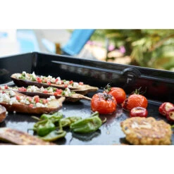 Pack Plancha électrique Forge Adour MODERN 45 Acier Noir + Chariot -Le Monde du Barbecue Soldes Boutique cuisson plancha forge adour modern 2