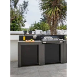 Cuisine D'extérieur ENO Modulo Acier Pour Plancha - 2 Modules 10 Cuisine D'extérieur ENO Modulo Acier Pour Plancha - 2 Modules -Le Monde du Barbecue Soldes Boutique mobilo eno gris acier 2 modules ambiance 2