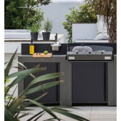 Cuisine D'extérieur ENO Modulo Acier Pour Plancha - 2 Modules 11 Cuisine D'extérieur ENO Modulo Acier Pour Plancha - 2 Modules -Le Monde du Barbecue Soldes Boutique mobilo eno gris acier 2 modules ambiance 6
