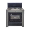 Modulo Cuisinière Four Et Plaque - Gris Acier - Cuisine D'extérieur ENO -Le Monde du Barbecue Soldes Boutique mod7005 2 cuisine exterieur modulo combine gris cargo eno