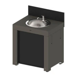 Cuisine D'extérieur ENO Modulo Acier Pour Plancha - 5 Modules Avec Cuisinière -Le Monde du Barbecue Soldes Boutique modulo evier gris eno 1 5 1