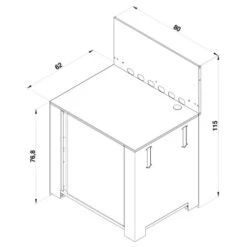 Modulo Pour Poser Une Plancha - Coloris Inox Et Noir - Cuisine D'extérieur ENO -Le Monde du Barbecue Soldes Boutique modulo inox noir plancha cuisine exterieur eno 4 min
