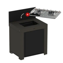 Modulo Table De Cuisson Master 2 Brûleurs - Coloris Gris Cargo - Pour Cuisine D'extérieur ENO 19 Modulo Table De Cuisson Master 2 Brûleurs - Coloris Gris Cargo - Pour Cuisine D'extérieur ENO -Le Monde du Barbecue Soldes Boutique modulo noir plaque