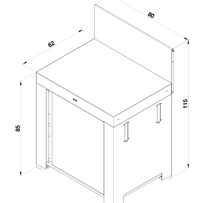 Modulo Plan De Travail - Coloris Inox Et Noir - Pour Cuisine D'extérieur ENO 6 Modulo Plan De Travail - Coloris Inox Et Noir - Pour Cuisine D'extérieur ENO – Image 4