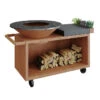 Brasero Plancha OFYR Island PRO Corten 100 Céramique Gris Anthracite + Housse Offerte -Le Monde du Barbecue Soldes Boutique oi 100 pro cd 1