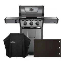Le Monde du Barbecue Soldes Boutique 29 Pack Barbecue à Gaz Napoleon Freestyle F365PGT 3 Brûleurs + Housse Et Plancha