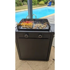 Pack Plancha à Gaz Forge Adour MODERN 60 Acier Noir + Chariot 19 Pack Plancha à Gaz Forge Adour MODERN 60 Acier Noir + Chariot -Le Monde du Barbecue Soldes Boutique plancha forge adour modern 60 acier sur chariot 6 1