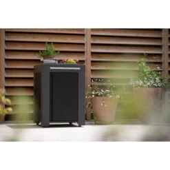 Cuisine D'extérieur ENO Modulo Acier Pour Plancha - 3 Modules Avec Cuisinière Et Desserte Félix -Le Monde du Barbecue Soldes Boutique pmap06070 a2 desserte carree felix ferme gris eno reduit min 1