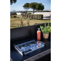 Modulo Table De Cuisson Master 2 Brûleurs - Coloris Inox Et Noir - Pour Cuisine D'extérieur ENO -Le Monde du Barbecue Soldes Boutique pmod8506 a2 modulo master noir et inox eno melanie chaigneau min